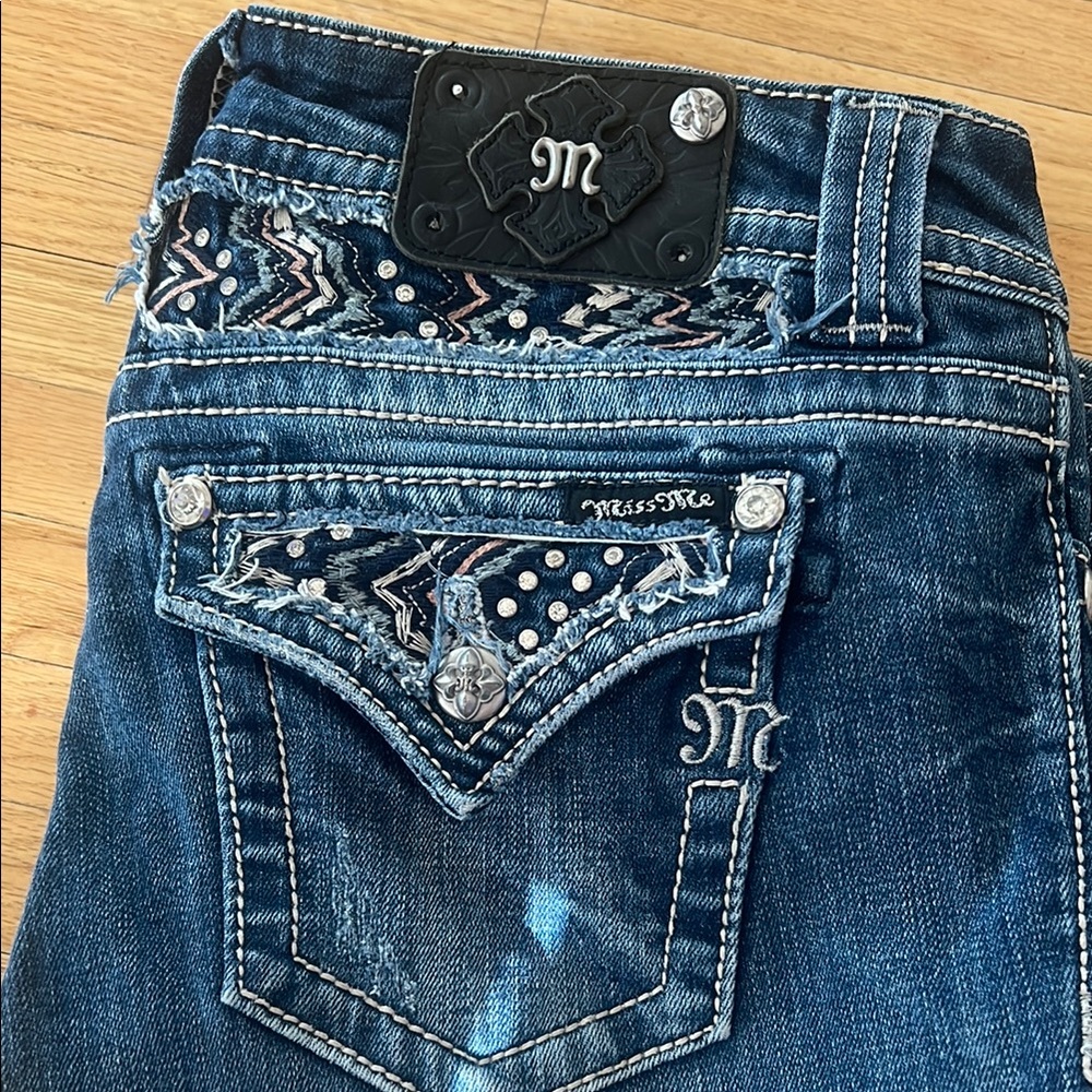 Miss Me Women's Blue Embellished Jeans